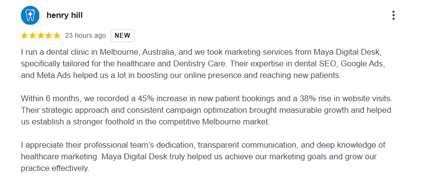 Top digital marketing services review as Very good.