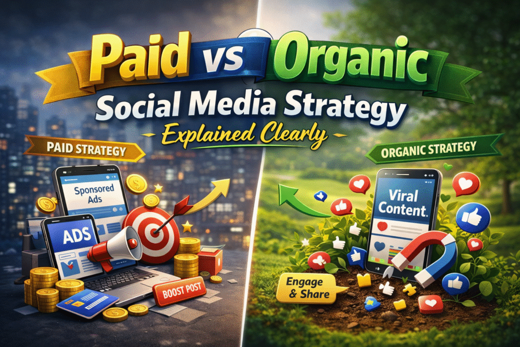 Paid vs Organic Social Media Strategy Explained Clearly