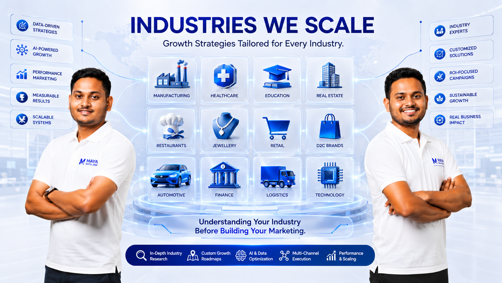 Industry-focused business growth solutions for manufacturing, healthcare, retail, education, real estate, and technology companies.