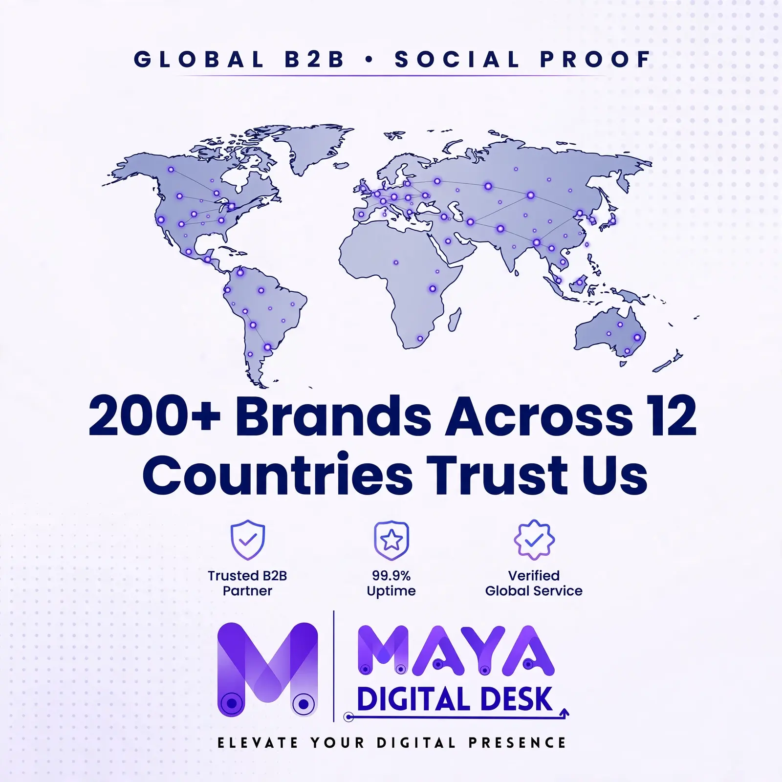 Global B2B social proof and trust signals